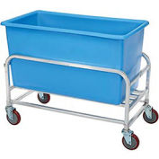 Aluminum Bulk Mover 8 Bushel 30-8-AL/BL with Blue Tub38-1/2"L x 22"W x 32"H