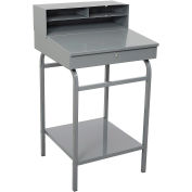 Open Steel Shop Desk - 24x22 - Gray