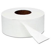 White Jumbo Roll Bath Tissue, 9" dia, 1000 ft, 12 Rolls/Carton, WNS202