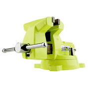 Model 1550 5" Jaw Width 3-3/4" Throat Depth High-Visibility Safety Vise W/ Swivel