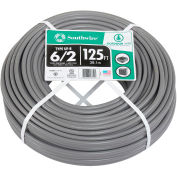 SouthWire 21469202 UF-B Underground Feeder Cable, 6/2 AWG, 125 ft