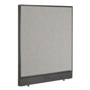 36-1/4"W x 46"H Electric Office Partition Panel, Gray