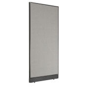 36-1/4"W x 76"H Office Partition Panel with Pass-Thru Cable, Gray
