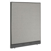 48-1/4"W x 46"H Non-Electric Office Partition Panel with Raceway, Gray
