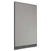 48-1/4"W x 76"H Non-Electric Office Partition Panel with Raceway, Gray