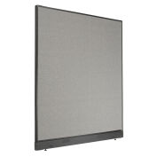 60-1/4"W x 64"H Non-Electric Office Partition Panel with Raceway, Gray