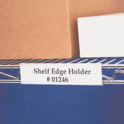 Wire Shelving Label Holder, 6" x 1-5/16", Clear, 25/Pk