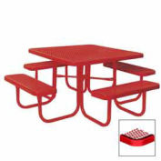 46" Square Table, Diamond, Coated Steel, 78"W x 78"D, Red