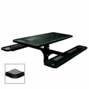 Single Pedestal Table, Inground, Diamond 72"W x 70"D, Black