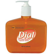 Dial Professional Gold Antibacterial Liquid Hand Soap, Floral Scent, 16 oz, 12/Carton