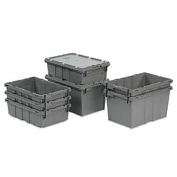 LEWISBins Nest Only Container, 21-3/8  x  15-5/16  x 12-5/16, Gray Closed Handle - Pkg Qty 5