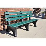 4' Central Park Bench, Recycled Plastic, Green