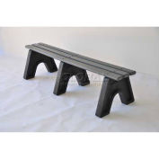 6' Sport Bench, Recycled Plastic, Gray