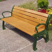 Heritage Bench, Recycled Plastic, 6 ft, Green & Cedar