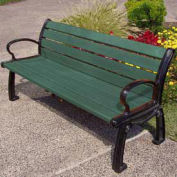 Heritage Bench, Recycled Plastic, 5 ft, Black & Green