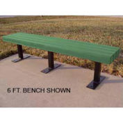 Trailside 8' Flat Bench, Recycled Plastic, Green