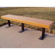 Trailside 6' Flat Bench, Recycled Plastic, Cedar