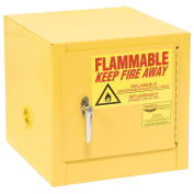 Compact Flammable Cabinet, Manual Close Door 2 Gallon