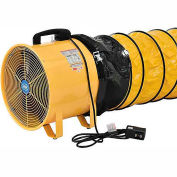 Portable Ventilation 8" Fan With 32' Flexible Ducting