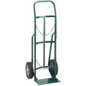 Single Cylinder Cart Truck with Continuous Handle, 10" Pneumatic Wheel, 800 lbs Capacity, 47"H