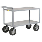 LITTLE GIANT Cushion Load Trucks with Crossbrace Handle - 10" Puncture-Proof Rubber Wheels - 48"Wx30