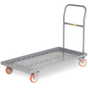 LITTLE GIANT Platform Trucks with Lip Edge - 36"Lx24"W Deck - Perforated Deck
