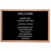 Aarco Red Oak Framed Letter Board Message Center - 36"W x 24"H