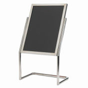 Aarco Dual Capability Neon Marker Board And Menu/Poster Holder Chrome - 22"W x 30"H