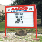 Aarco Double Sided Marquee w/ Header - 72"W x 52"H