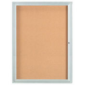 Aarco 1 Door Framed Enclosed Bulletin Board - 36"W x 48"H