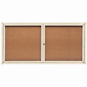 Aarco 2 Door Framed Enclosed Bulletin Board - 72"W x 36"H