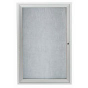 Aarco 1 Door Aluminum Framed Enclosed Bulletin Board - 24"W x 36"H