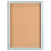 Aarco 1 Door Framed Illuminated Enclosed Bulletin Board - 36"W x 48"H