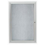 Aarco 1 Door Aluminum Framed Enclosed Bulletin Board - 36"W x 48"H