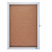 Aarco 1 Door Enclosed Bulletin Board Cabinet - 18"W x 12"H