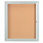 Aarco 1 Door Framed Enclosed Bulletin Board - 30"W x 36"H