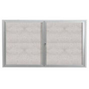 Aarco 2 Door Aluminum Framed Enclosed Bulletin Board - 60"W x 36"H