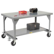 Mobile Heavy Duty Steel Workbench, 30 x 48