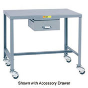 Mobile Steel Top Machine Table - 24 x 36 x 30