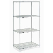 Nexel 21248C Nexel Chrome Wire Shelving, 24"W x 21"D x 86"H