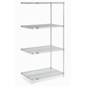 Nexel Chrome Wire Shelving Add-On, 36"W x 21"D x 74"H