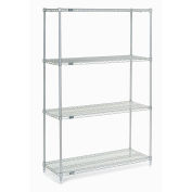 Nexel 21428C Nexel Chrome Wire Shelving, 42"W x 21"D x 86"H