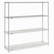 Nexel 21728C Nexel Chrome Wire Shelving, 72"W x 21"D x 86"H