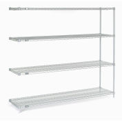 Nexel Wire Shelving Add-On, Poly-Z-Brite, 72"W x 14"D x 63"H