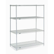 Nexel Wire Shelving, Poly-Z-Brite, 48"W x 14"D x 86"H