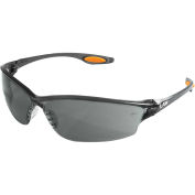 Law 2 Safety Glasses, LW212, Orange Temple Inserts, Gray Lens