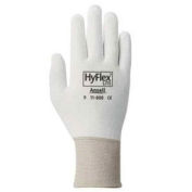 ANSELL Hyflex Lite Gloves, White, Size 7, 1 Pair - Pkg Qty 12