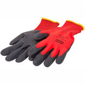 NorthFlex Red Foamed PVC Palm Coated Gloves, North Safety NF11/8M, 12 Pairs