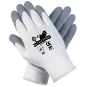 Foam Nitrile Coated Gloves, Gray/White, Large, 12-Pair