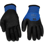 North® Flex Cold Grip™ Insulated Gloves, Black/Blue, Large, 1 Pair